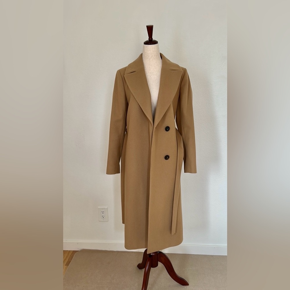 Massimo Dutti Camel Wool Coat -XS/S